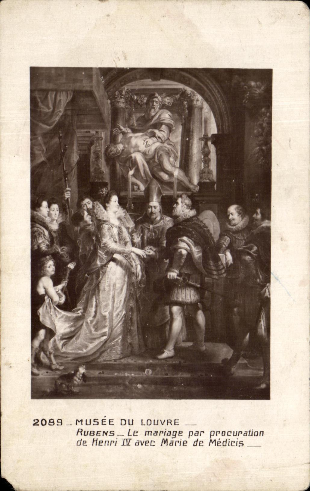 Musée du Louvre — Rubens, Le mariage par procuration d'Henri IV avec Marie de Médicis — n° 2089