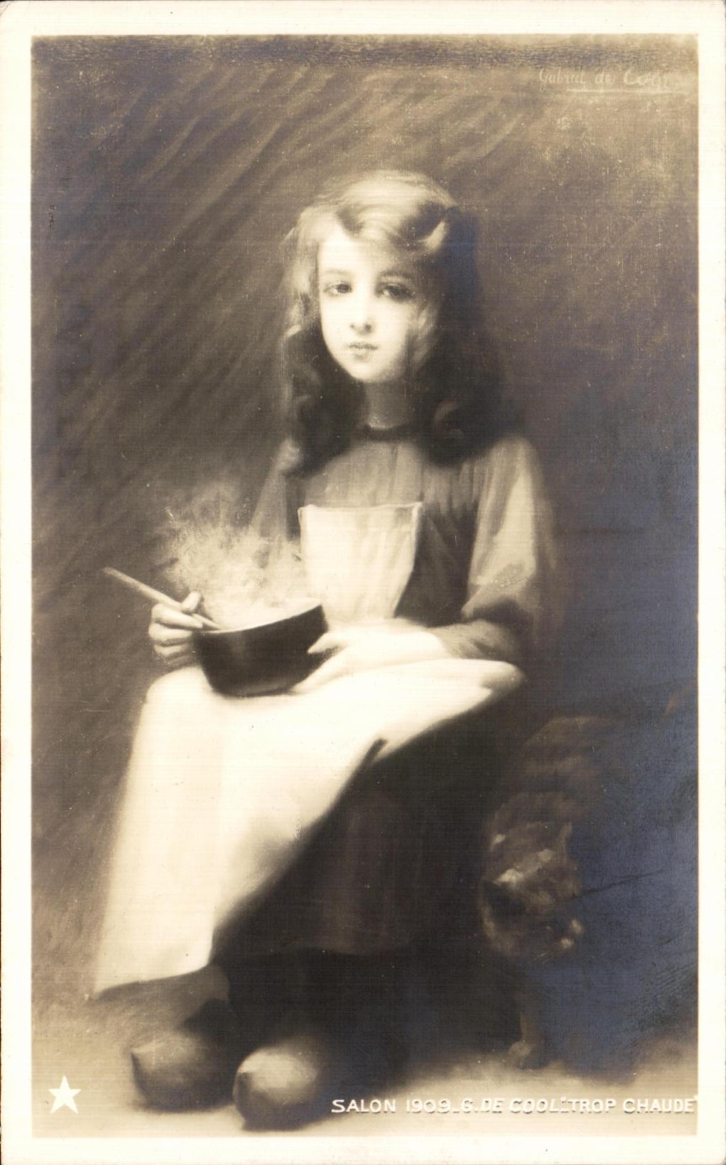CPA Salon 1909 G de Cool Trop chaude Enfant