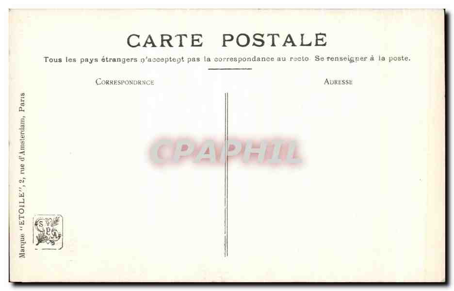 CPA Salon 1909 Tolstoi ecrivant son manifeste entoure des souffrances de son pays Russie — Verso