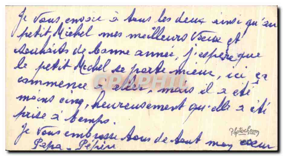 CPA Fantaisie Bonne annee — Verso