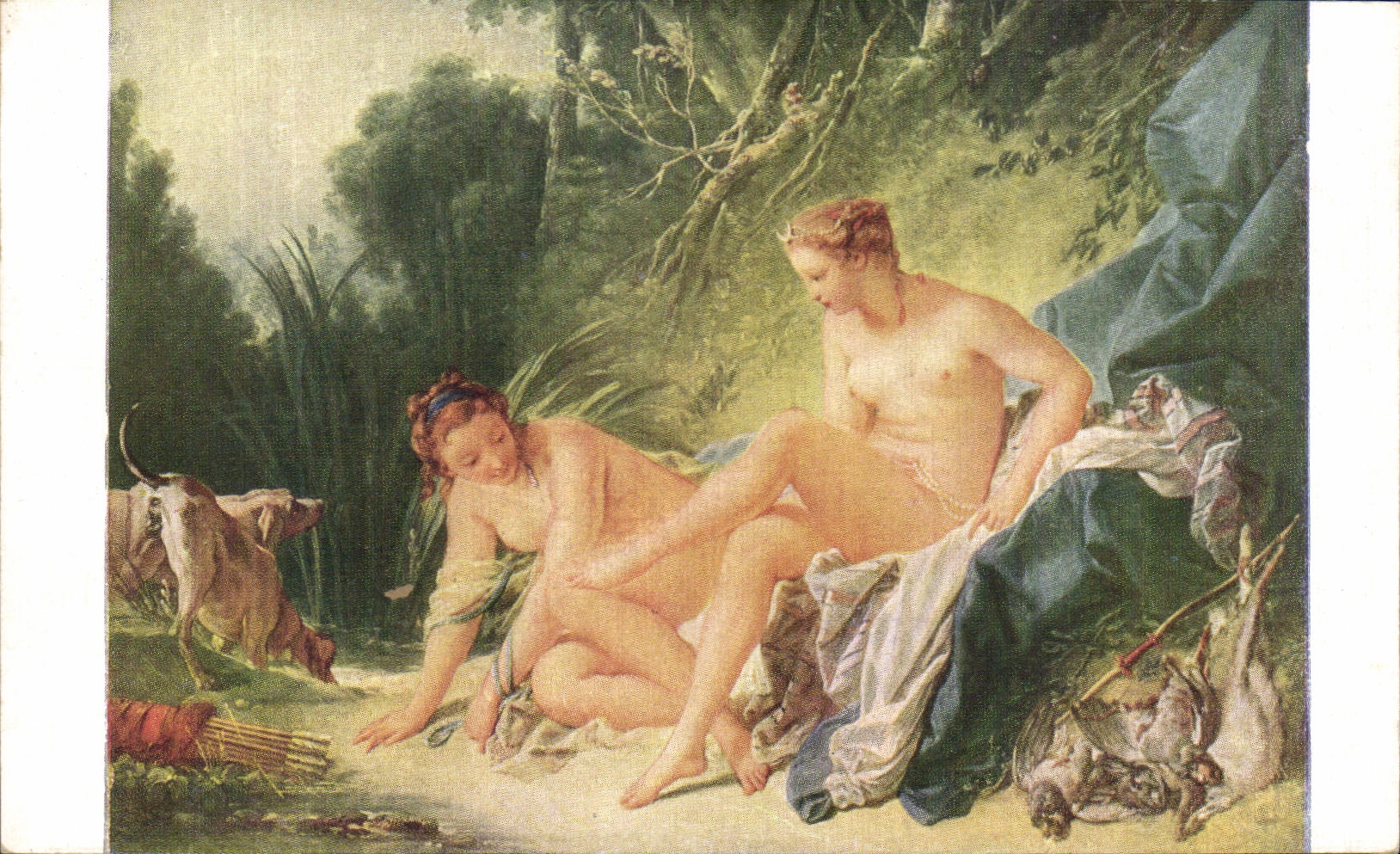 CPA Francois Boucher Diane sortant du bain Musee du Louvre Paris 