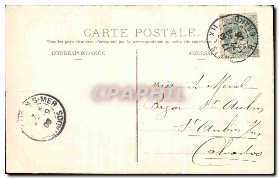 CPA Paris Mairie Du 12eme Arrondissement — Rückseite