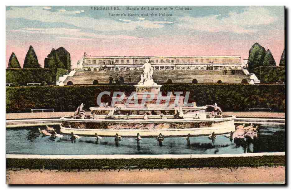 CPA Versailles Bassin De Latone Et Le chateau