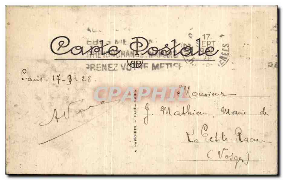 CPA Paris Paro Des Buttes chaument Le Pont De Brlques  — Verso