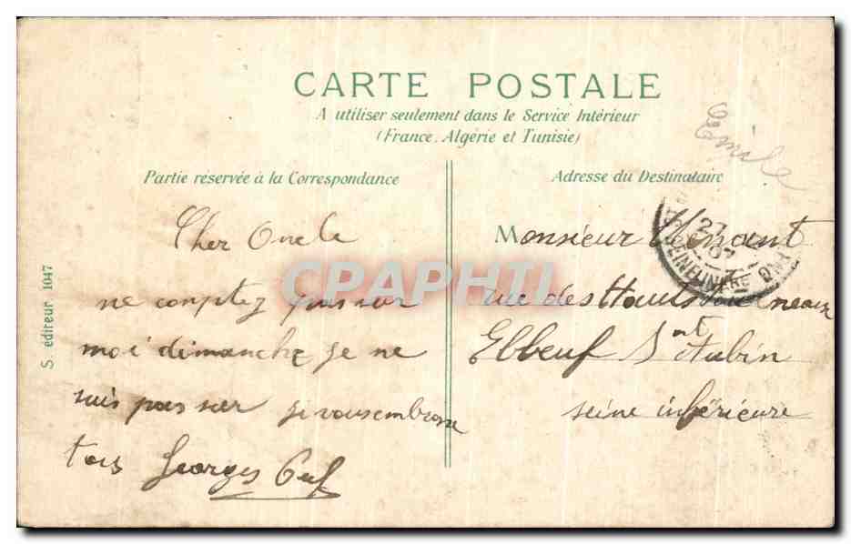 CPA Paris Pont Des Arts Et L'Institut Peniche  — Verso
