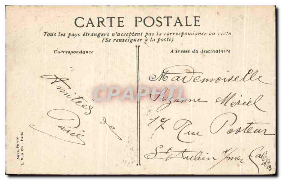 CPA Paris Le Poat Alexandre III peniche  — Verso