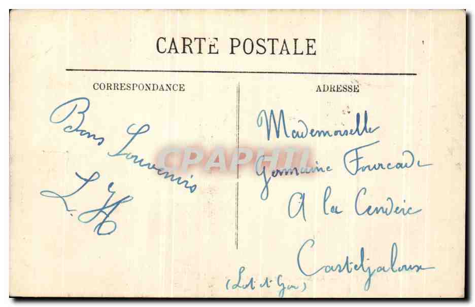 CPA Paris La Seine Prise Du Trocadero — Rückseite