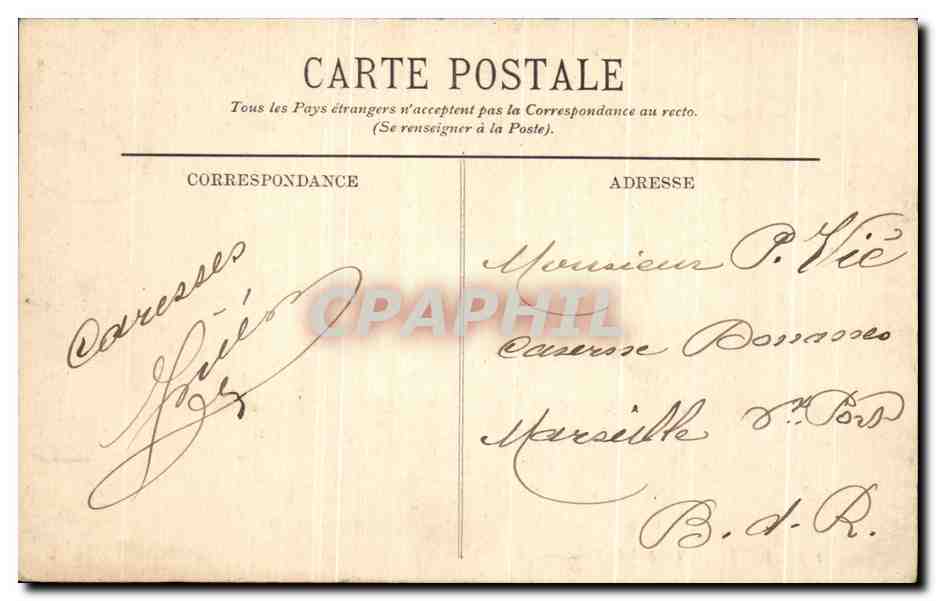 CPA Paris L'Hotel De Ville — Rückseite