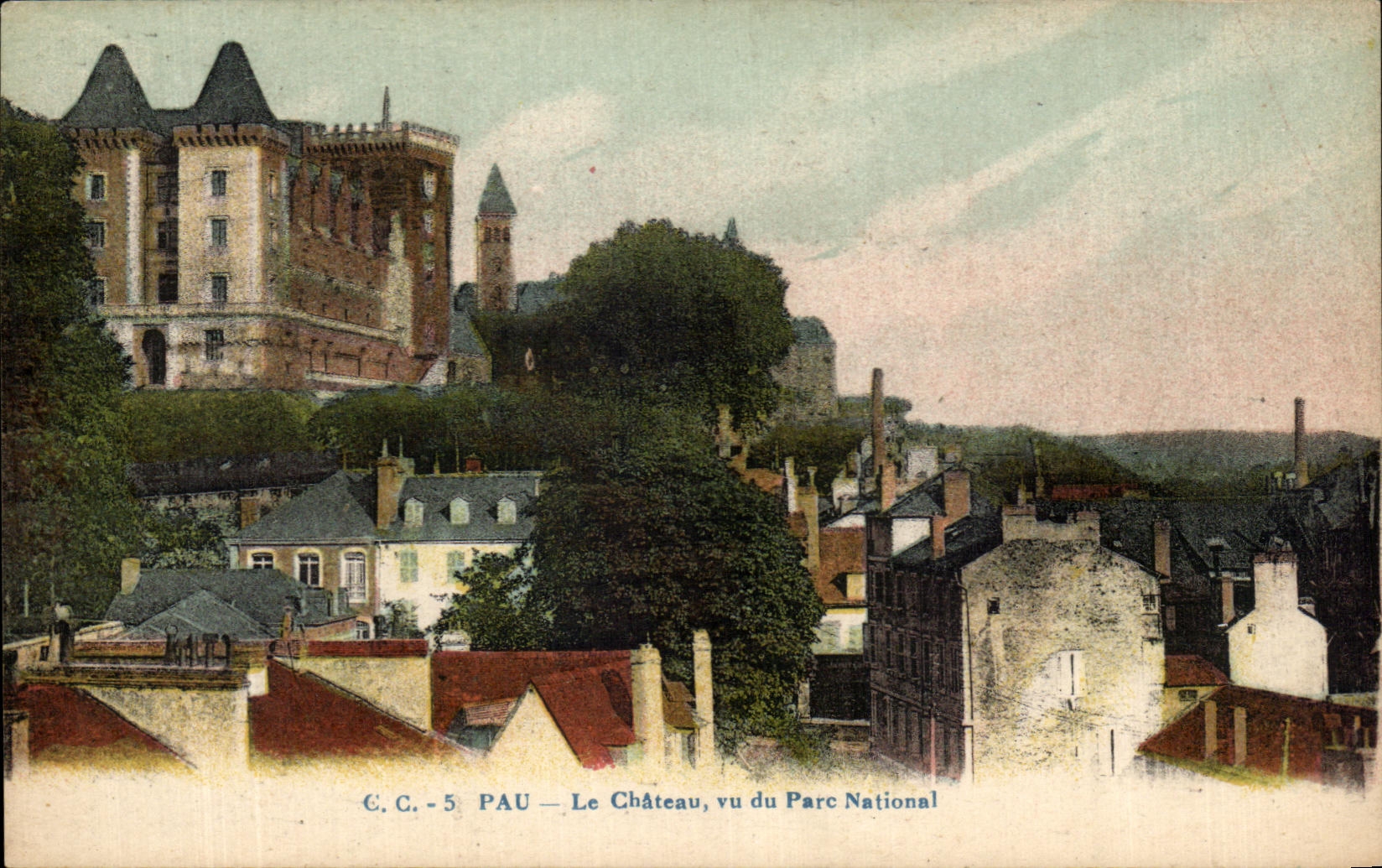 Pau — Le Château, vu du Parc National — C.C. - 5