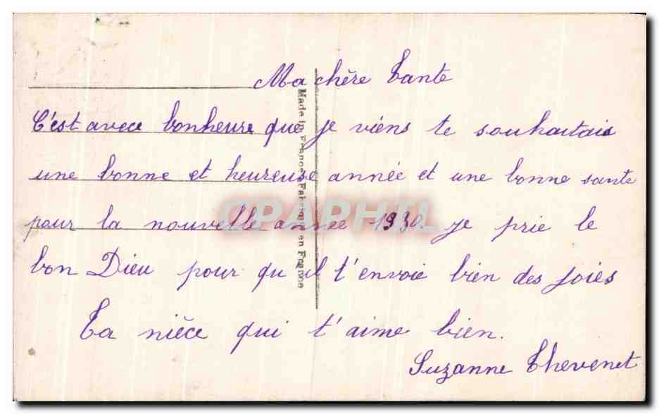 CPA Fantaisie Femme  — Rückseite