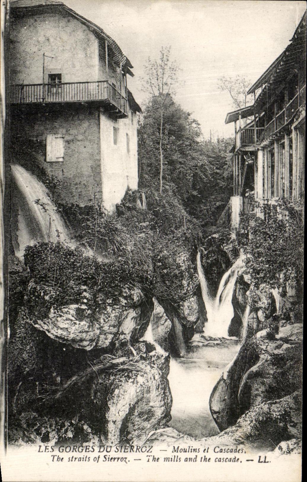CPA Les Gorges Du Sierroz Moulins et Cascades 