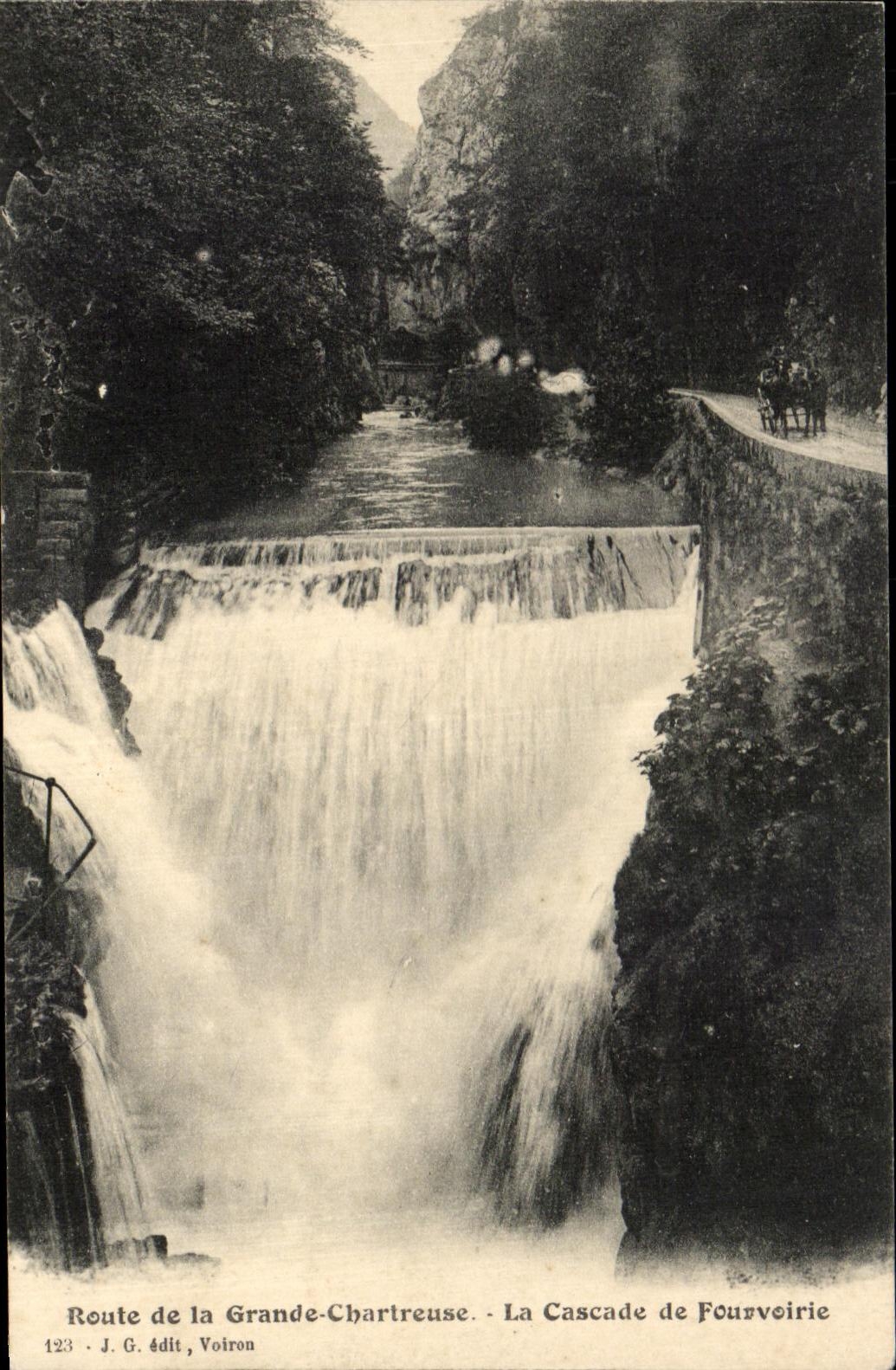 Wasserfall von Fournvoirie — Route de la Grande-Chartreuse — J. G. édit, Voiron