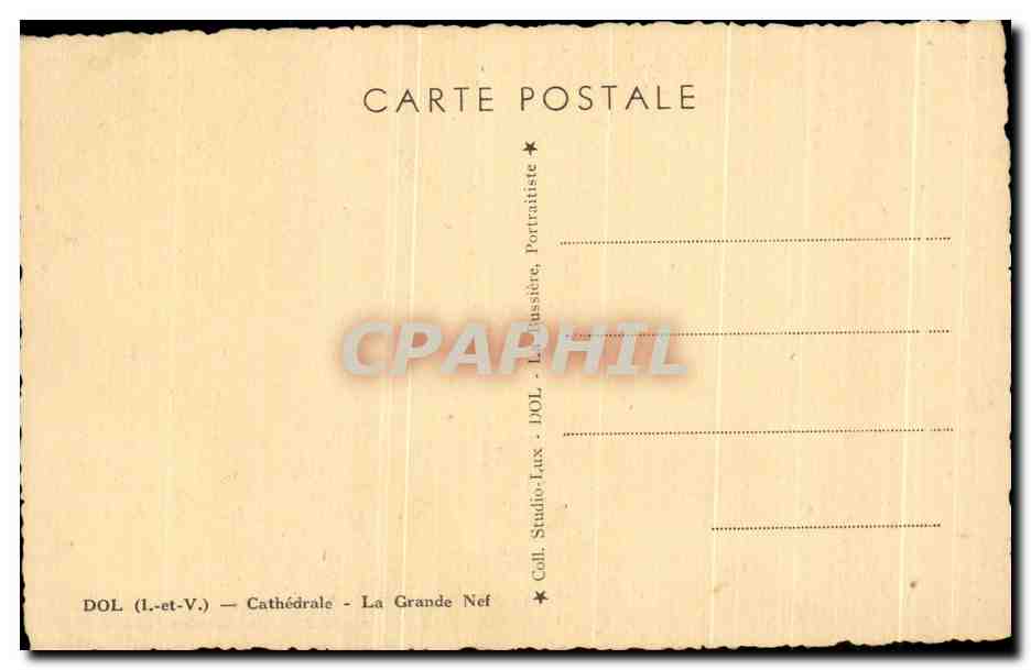 Cathédrale — La Grande Nef — Studio L. Bussière — Verso