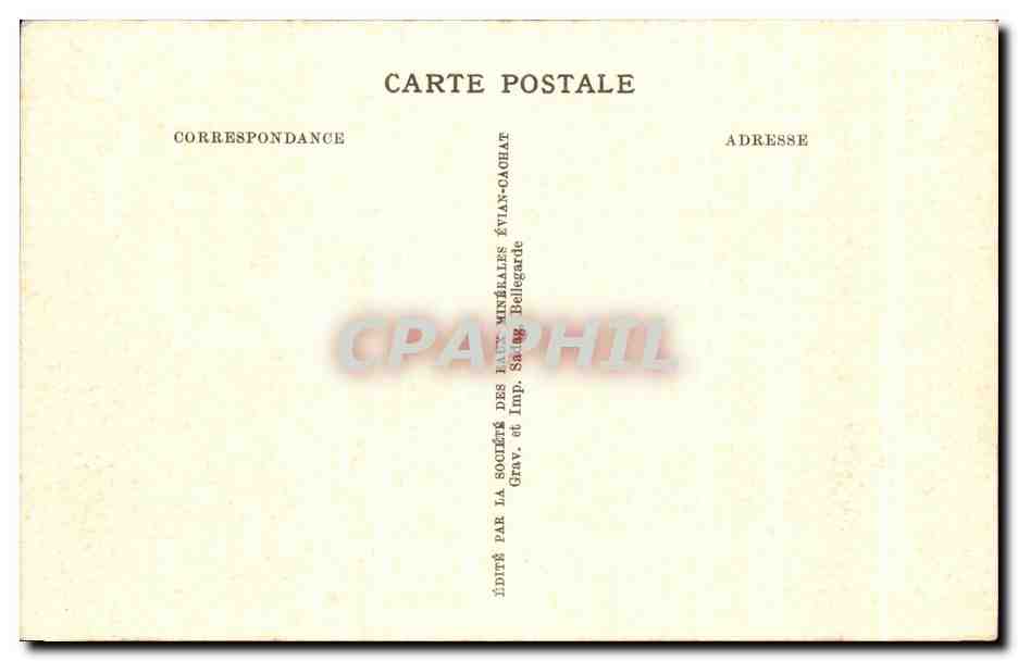 CPA Evian Les Bains Vue Generale De La Station Bateau — Verso