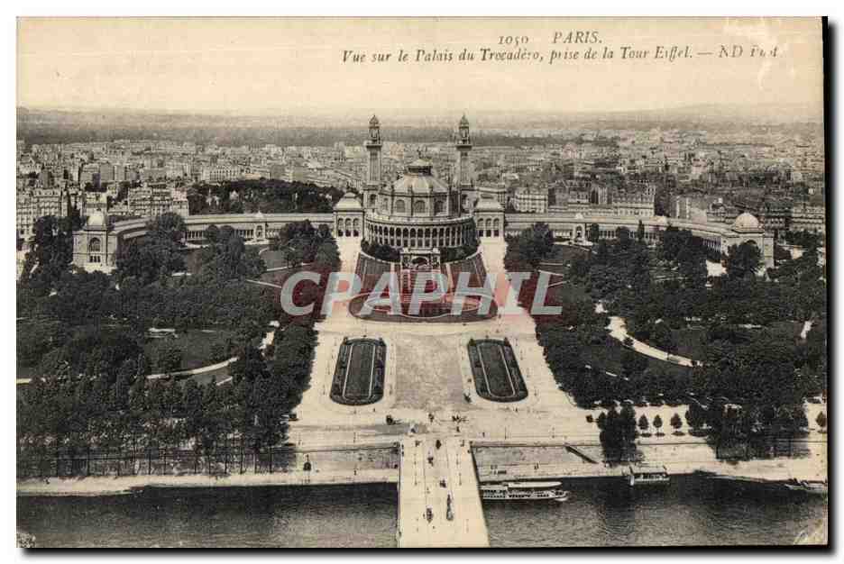 Paris — Ansicht des Palastes Trocadéro von der Eiffelturm — ND n°4