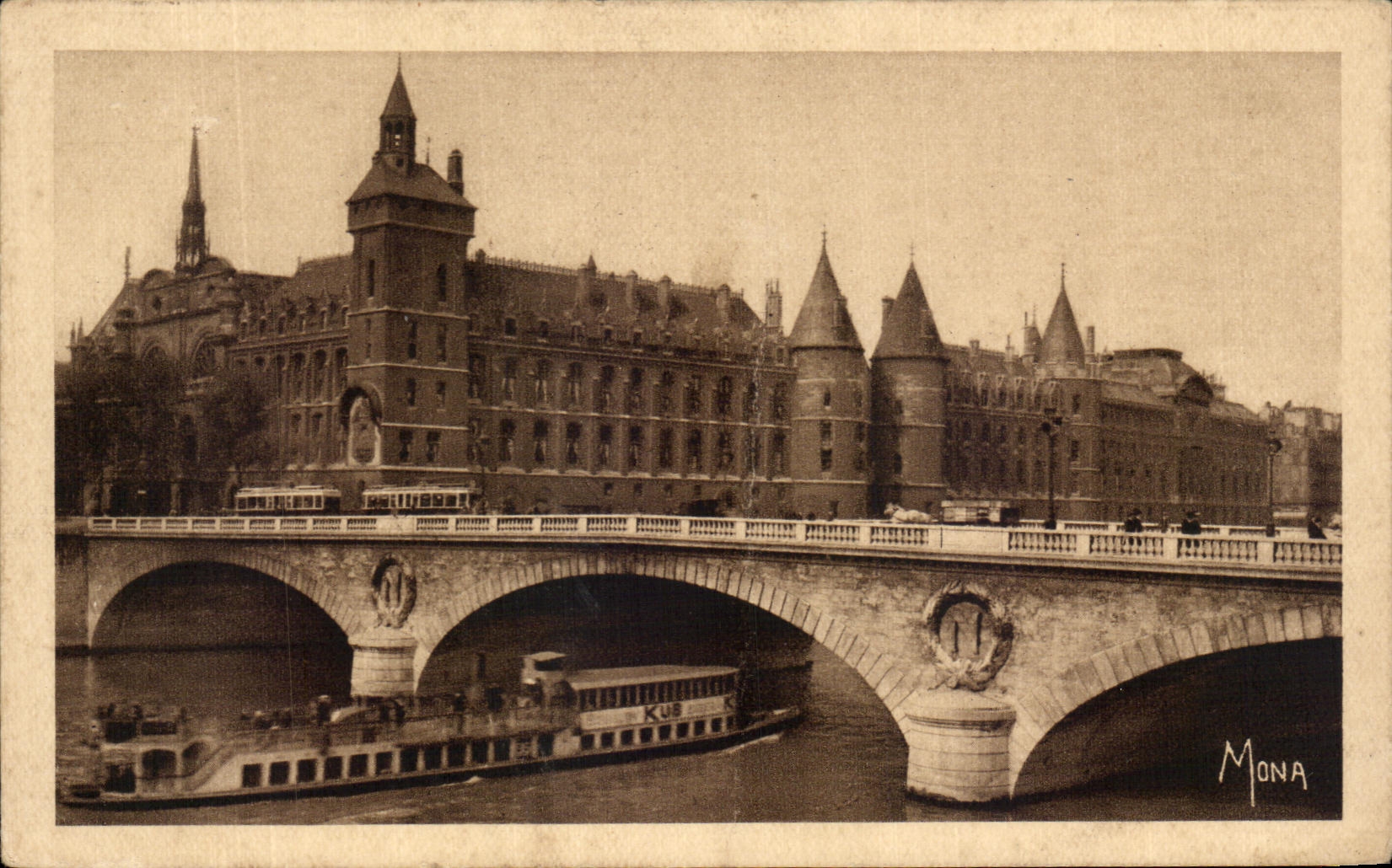CPA Les Petits Tableaux De Paris La Conclergerie La Tour De l'Horloge Et Le Pont Au Change The