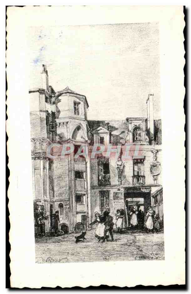 CPA Ancien Paris Cour et passage Charlemagne Albert Maignan 1867