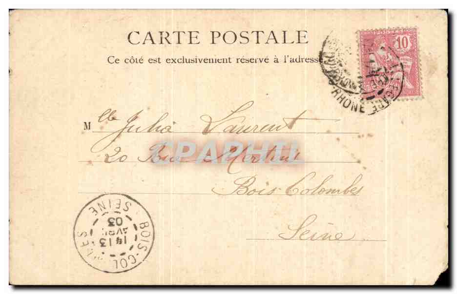 CPA L'Ascenseur de Notre Dame de la Garde Marseille — Rückseite
