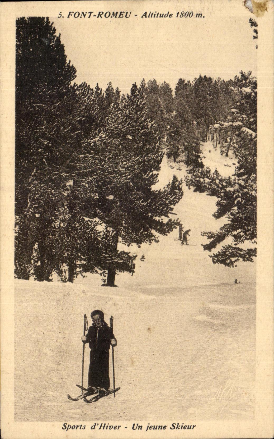 CPA Font Romeu Sports d'Hiver Un Jeune Skieur