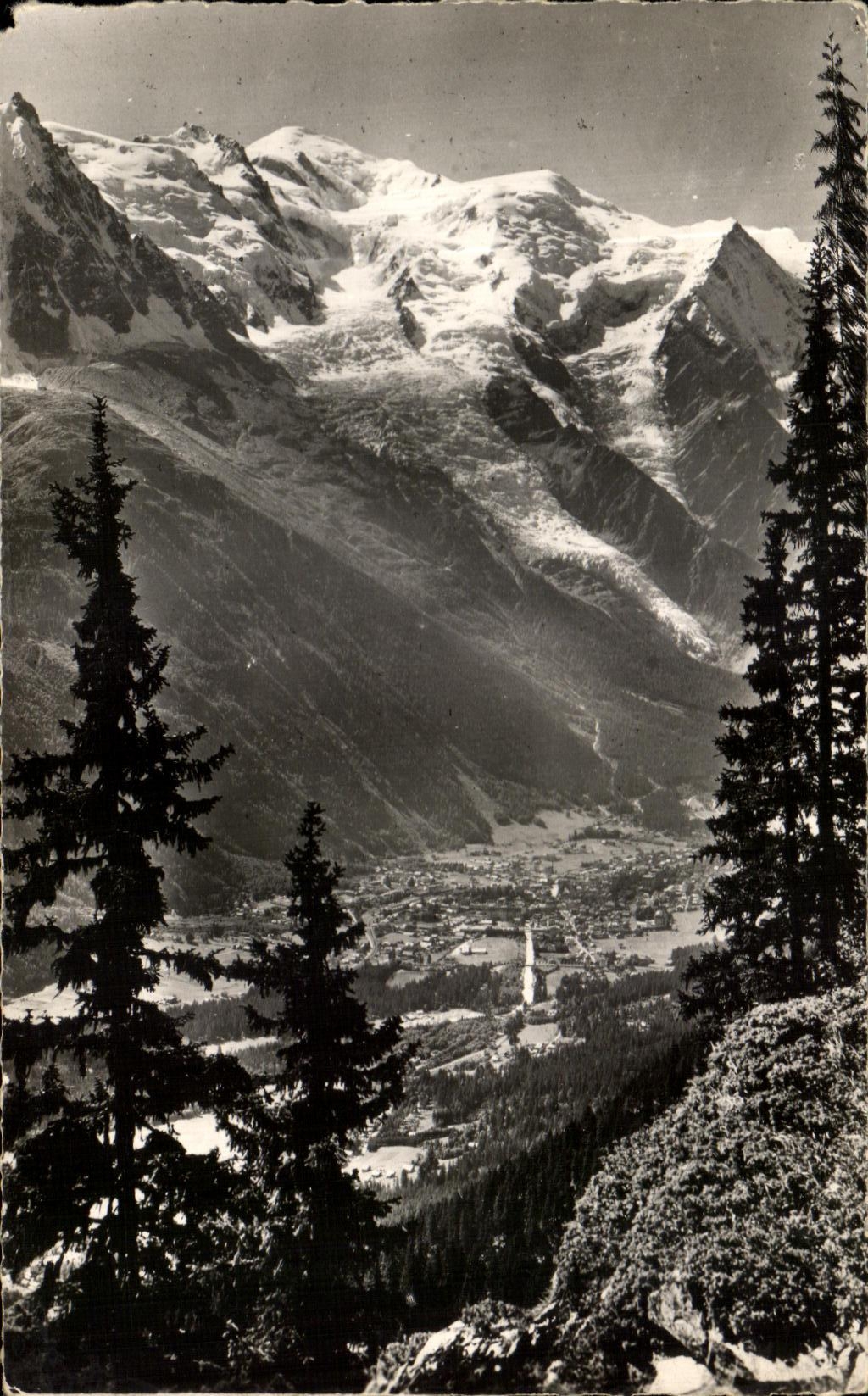 CPA Chamonix alt La Vallee de Chamonix et le Mont Blanc Vus de la Flegere