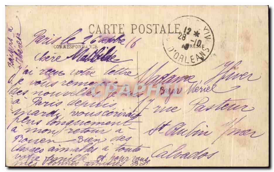 CPA Paris Le Sacre Coeur Montmartre — Rückseite