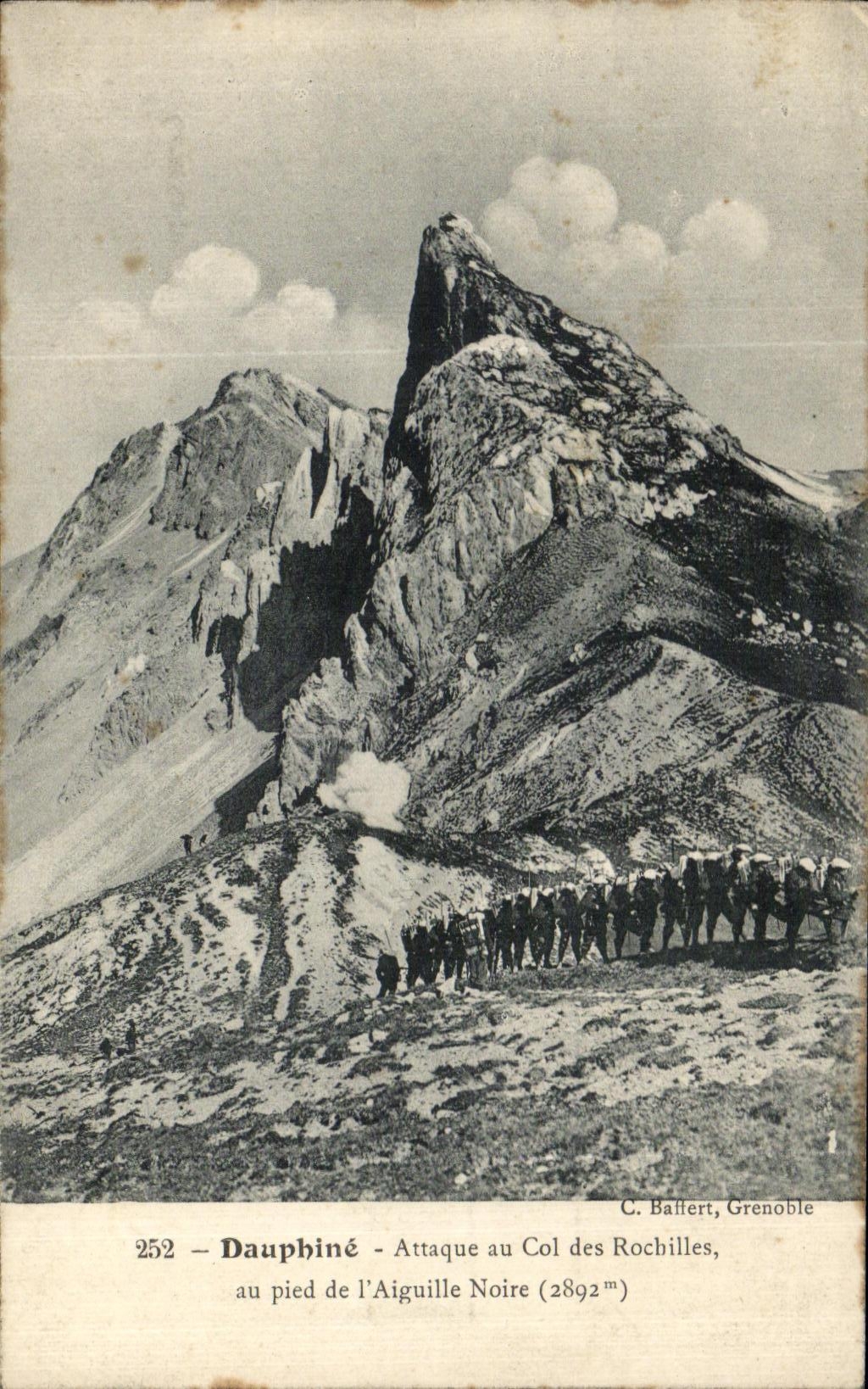 CPA Dauphine Attaque au Col Des Rochilles au pied de l'Aiguille Noire Chasseurs alpins 