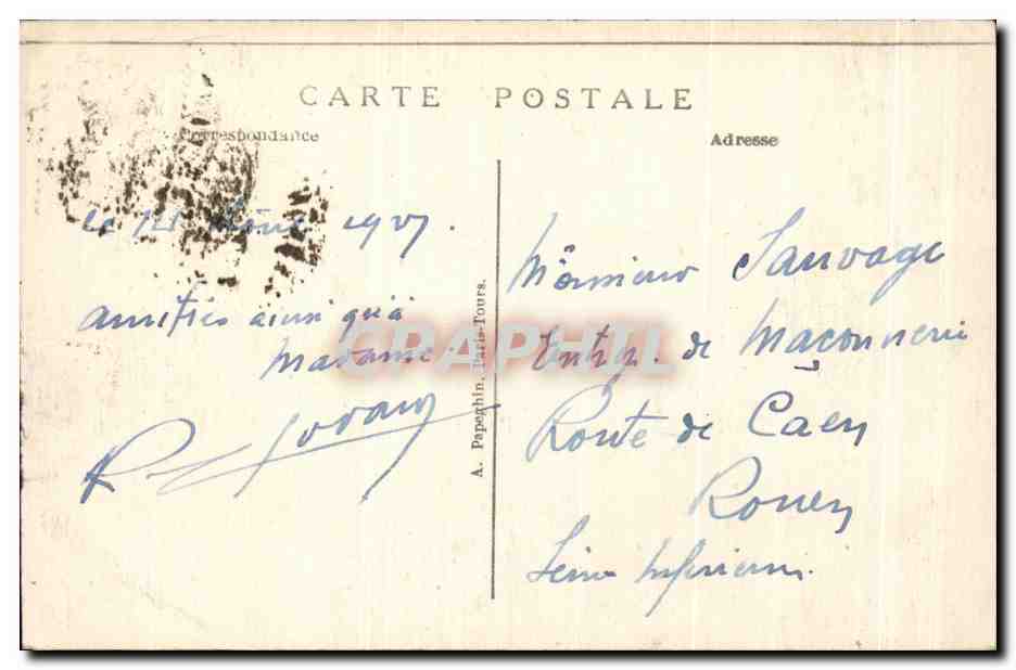 CPA Tours Cloitre de la Psalette Galeries et Escalier — Rückseite