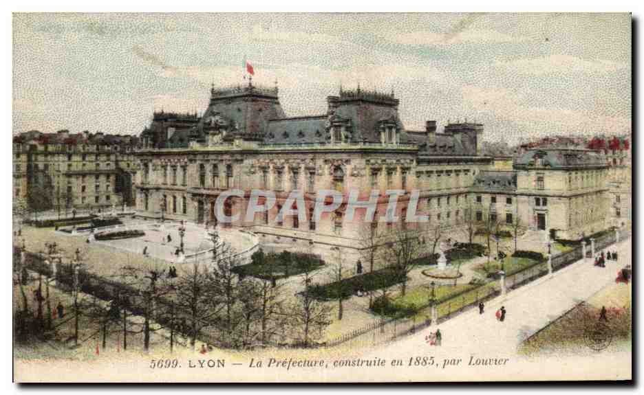 LYON — La Préfecture, construite en 1885, par Louvier — n° 5699