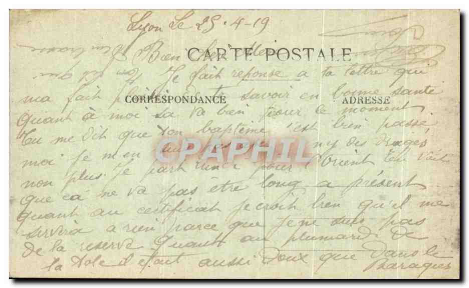 LYON — La Préfecture, construite en 1885, par Louvier — n° 5699 — Rückseite