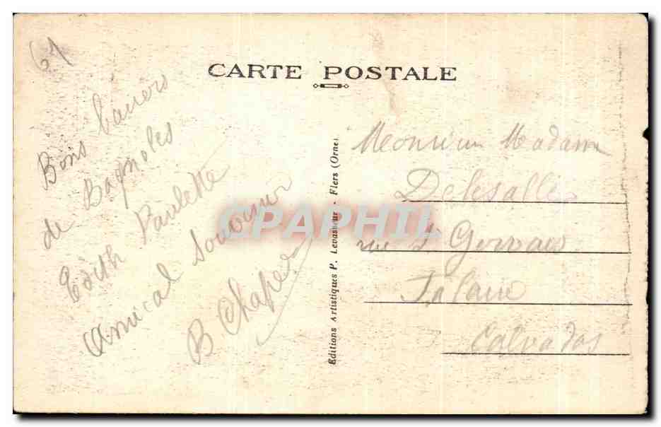 Bagnoles-de-l'Orne — Das Thermalhotel — Normandie — Künstlerische Ausgaben P. Levassor — Rückseite