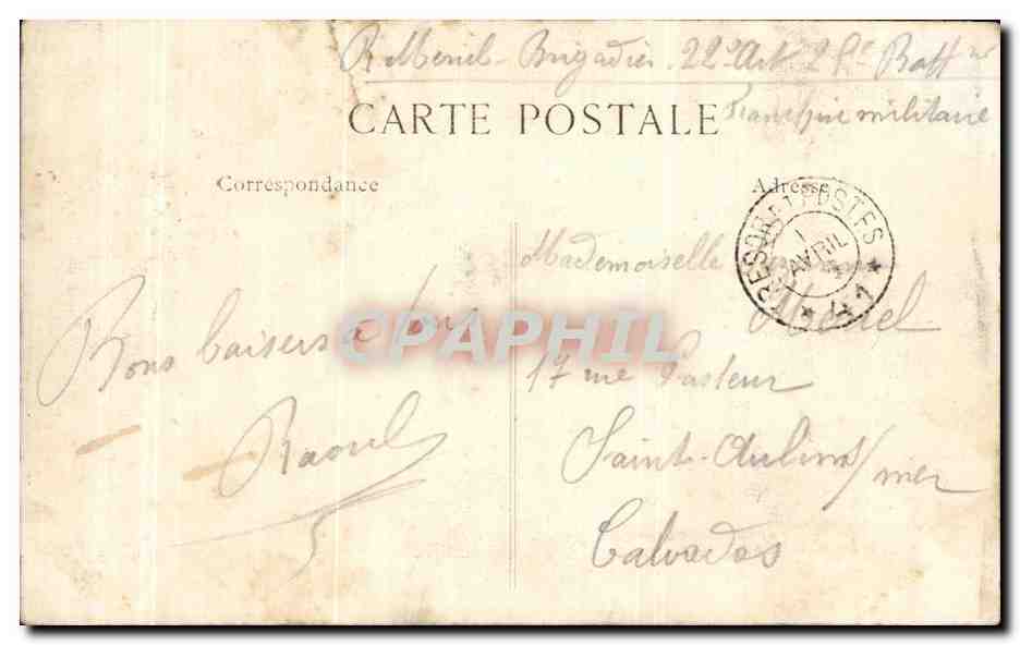 CPA Albert Vue de L'Eglise atteinte par de nombreux obus allemands Militaria  — Back