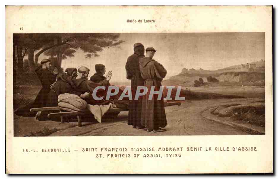 CPA Benouville Saint Francois D'Assise Mourant Benit La Ville d'ASsise Musee du Louvre Paris