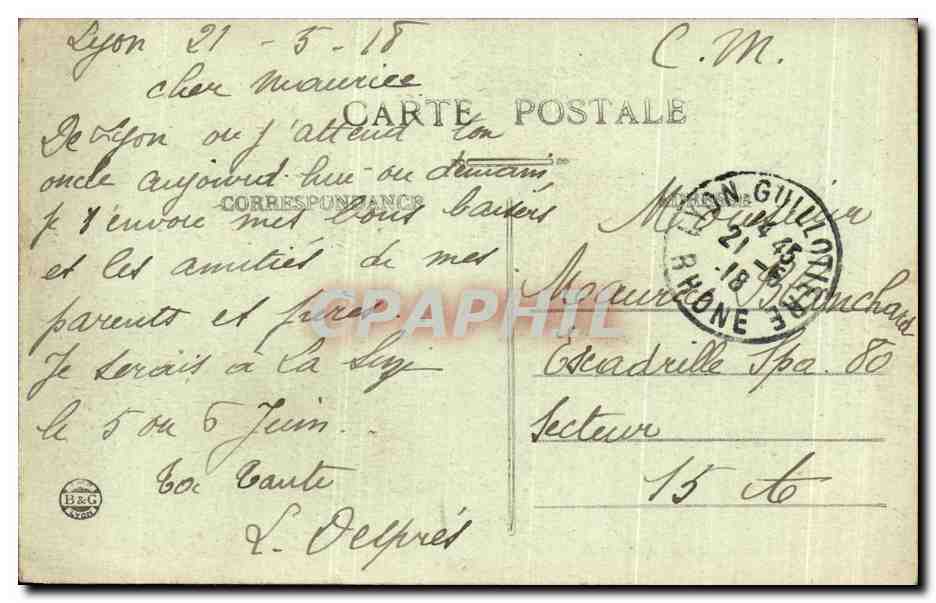 LYON — Palais de la Louvre — E.R. — n°140 — Reverso