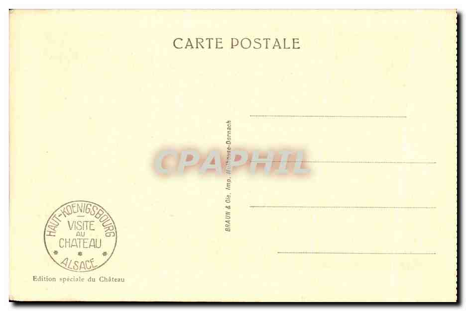 Haut-Kœnigsbourg — La Chambre Lorraine — Édition spéciale du Château — Rückseite