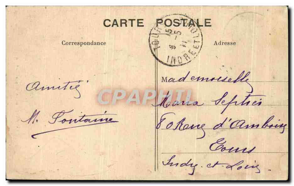 CPA Biarritz le rocher de la vierge — Verso