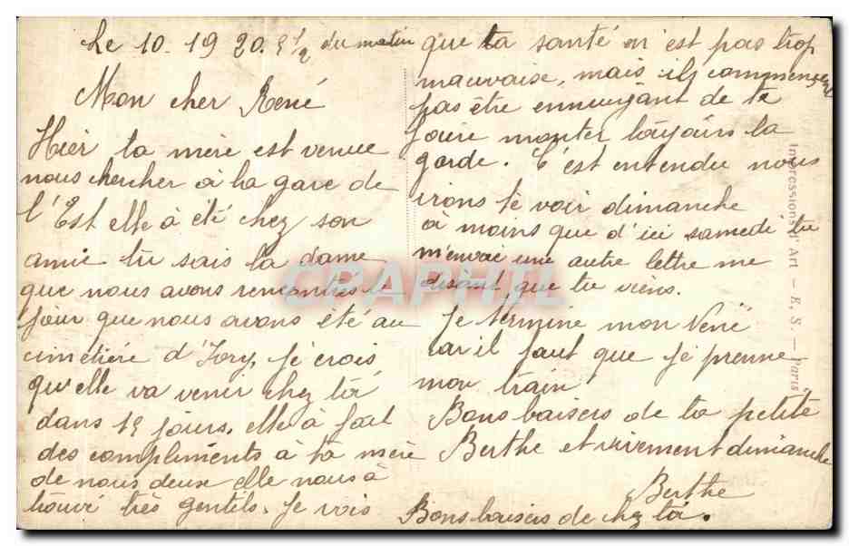 CPA Fantaisie Femme  — Verso