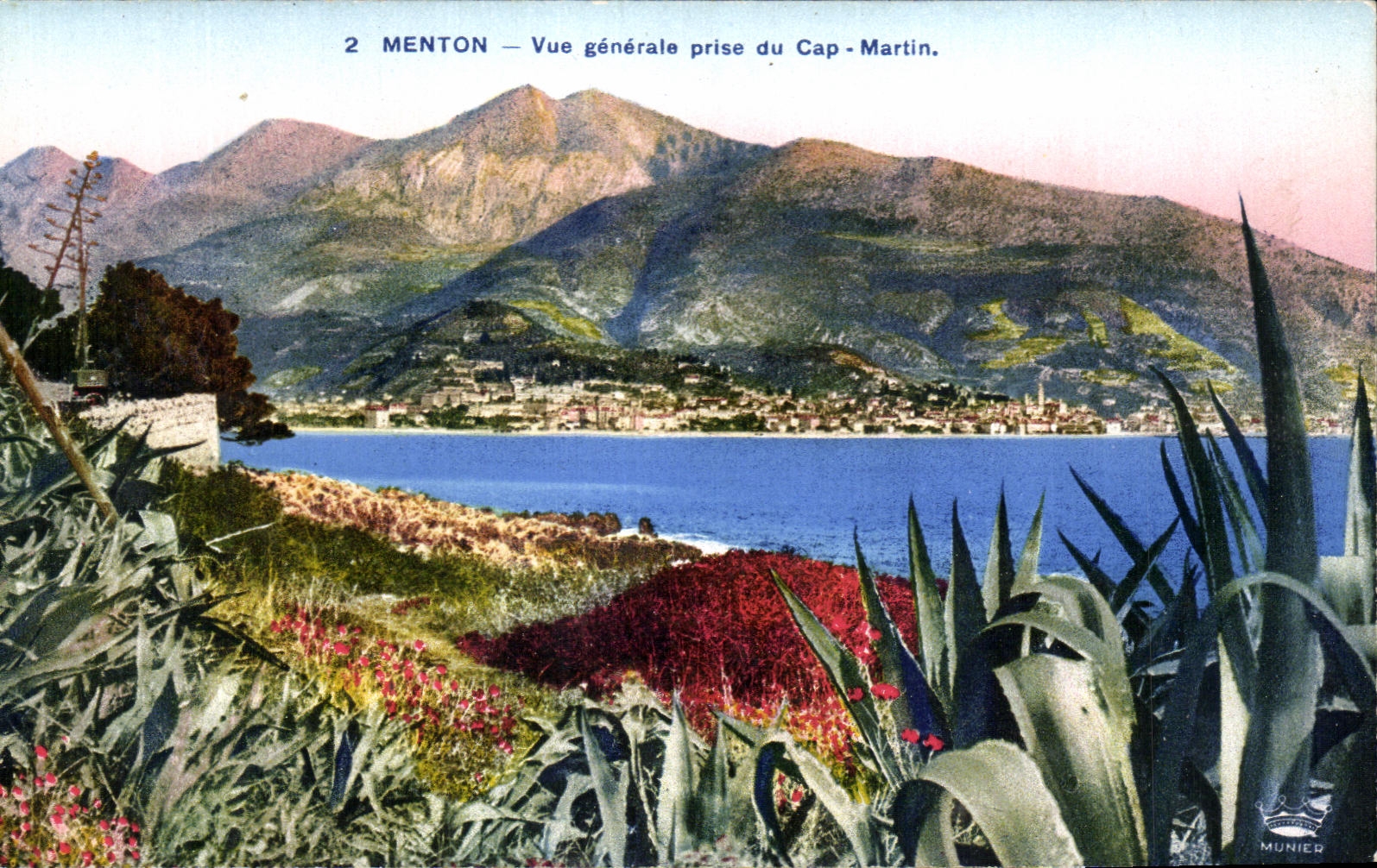 CPA Menton Vue Generale Prise Du Cap Martin