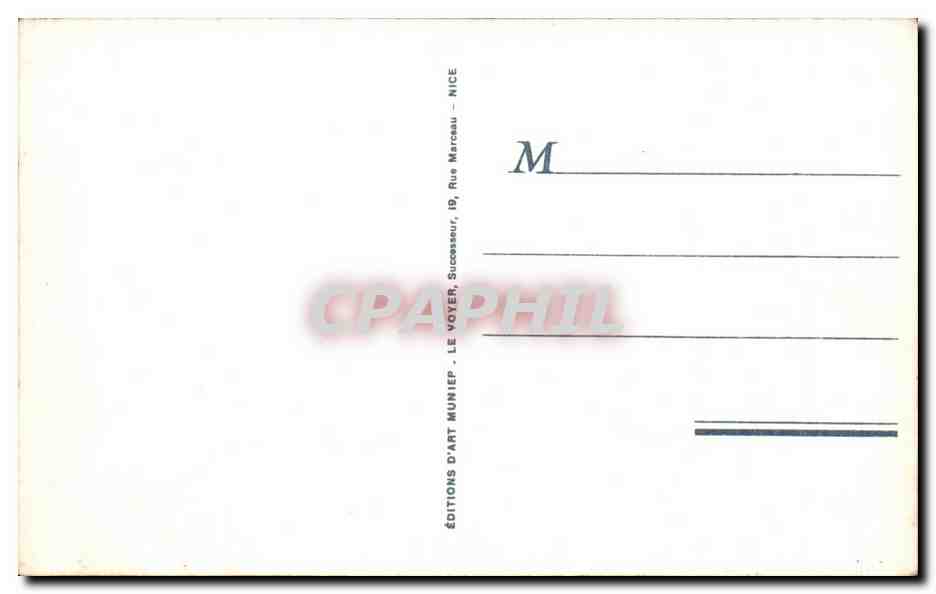 CPA Menton Vue Generale Prise Du Cap Martin — Rückseite