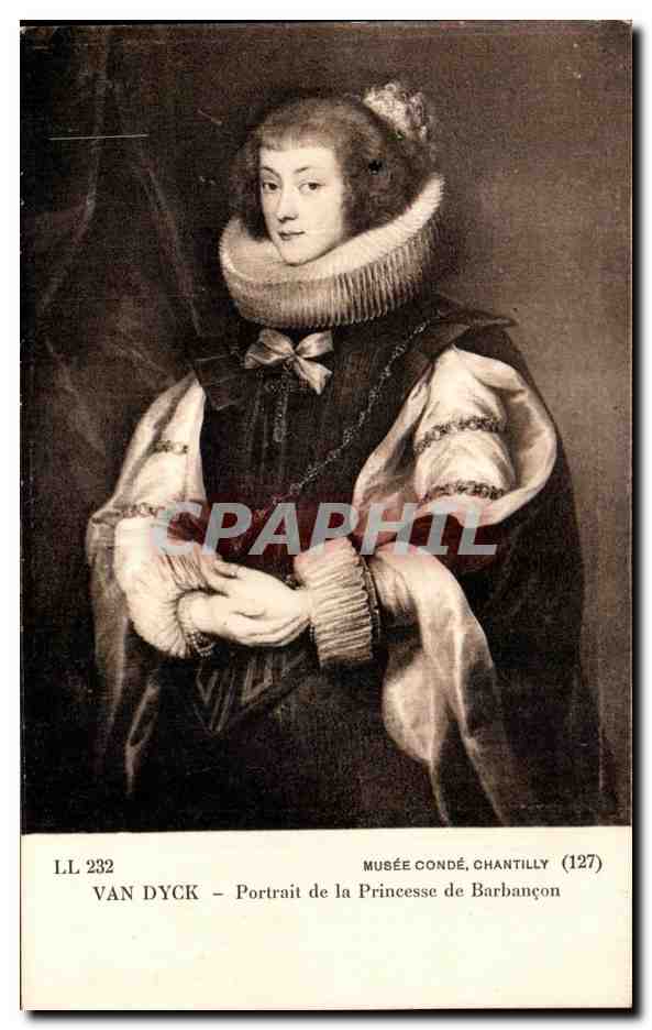 CPA Musee Conde Chantilly Van Dyck Portrait De La Princesse De Barbancon