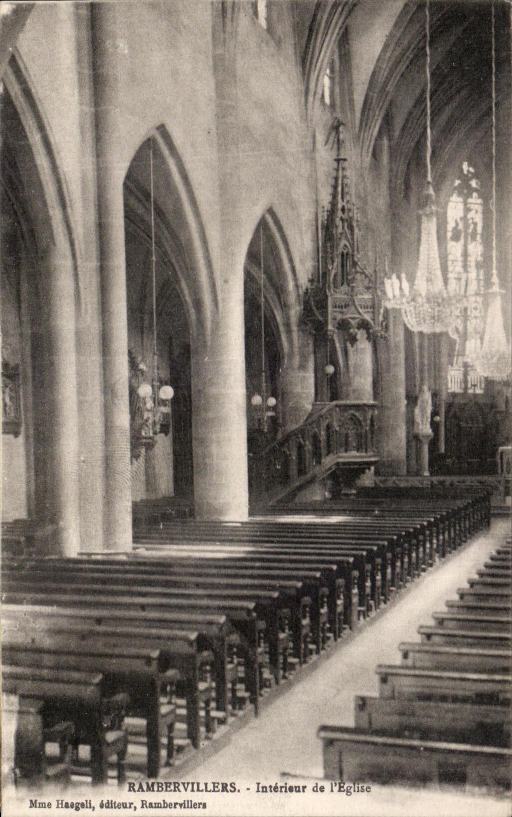 CPA Rambervillers Interieur De l'Eglise