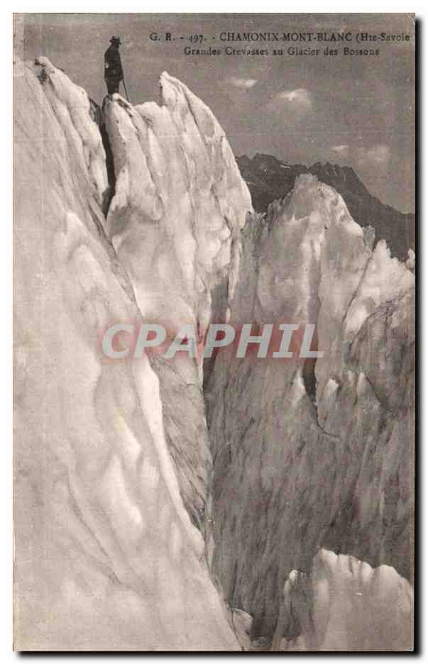 CPA Chamonix Mont Blanc Le Glacier des Bossons