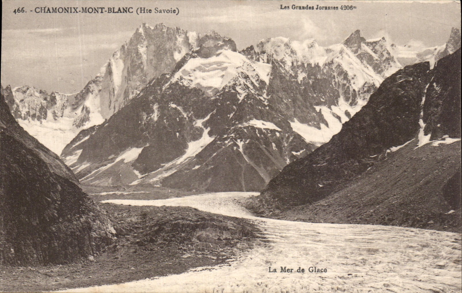 CPA Chamonix Mont Blanc Le Glacier Jorasses la mer de glace