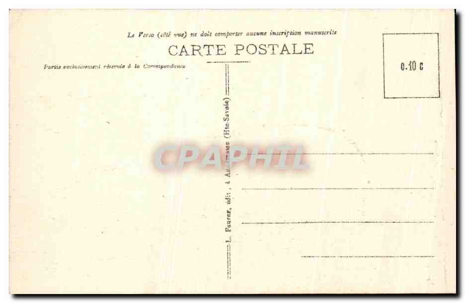 CPA Chamonix Mont Blanc Le Mer de Glace et l'Hotel du Montenvers Les Grades  — Verso