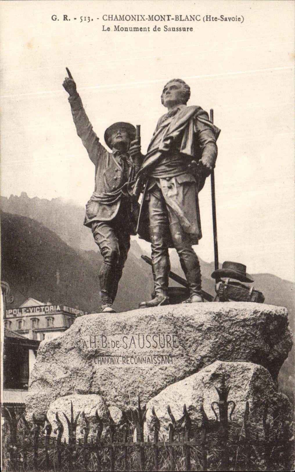 CPA Chamonix Mont Blanc Le Monument de Saussure Alpinisme 