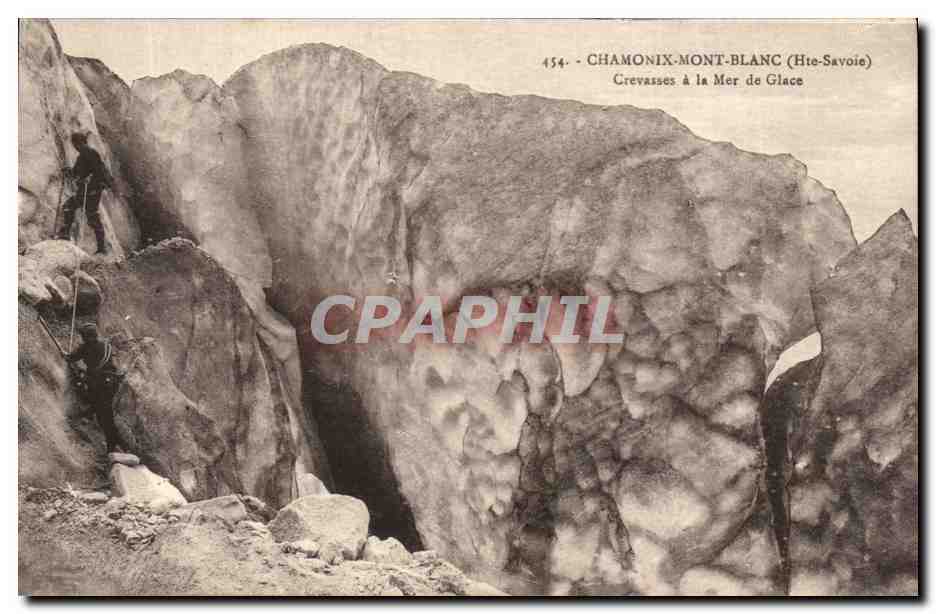 CPA Chamonix Mont Blanc Crevasses a la Mer de Glace