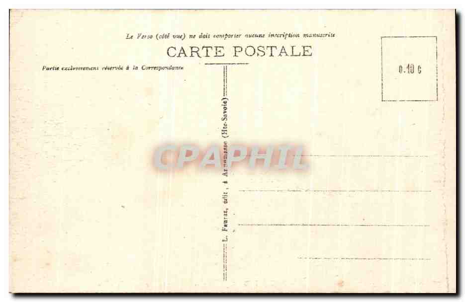 CPA Chamonix Mont Blanc Les Grandes Aiguilles — Verso