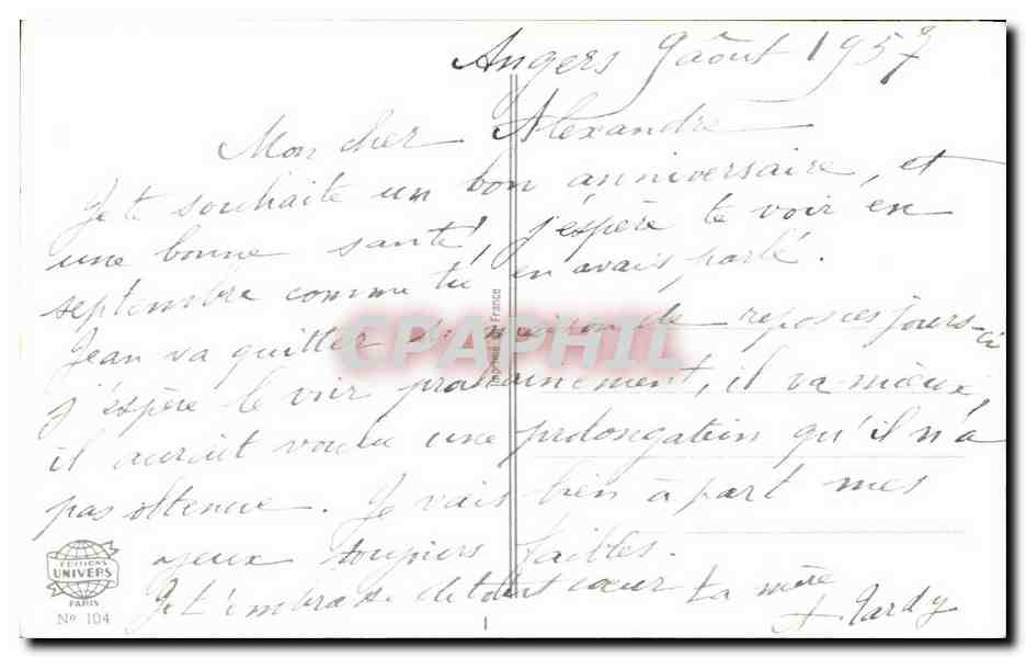 CPA Fantaisie Fleurs fer a cheval — Verso