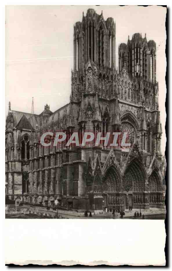 CPA Reims La Cathedrale prise avant 1914