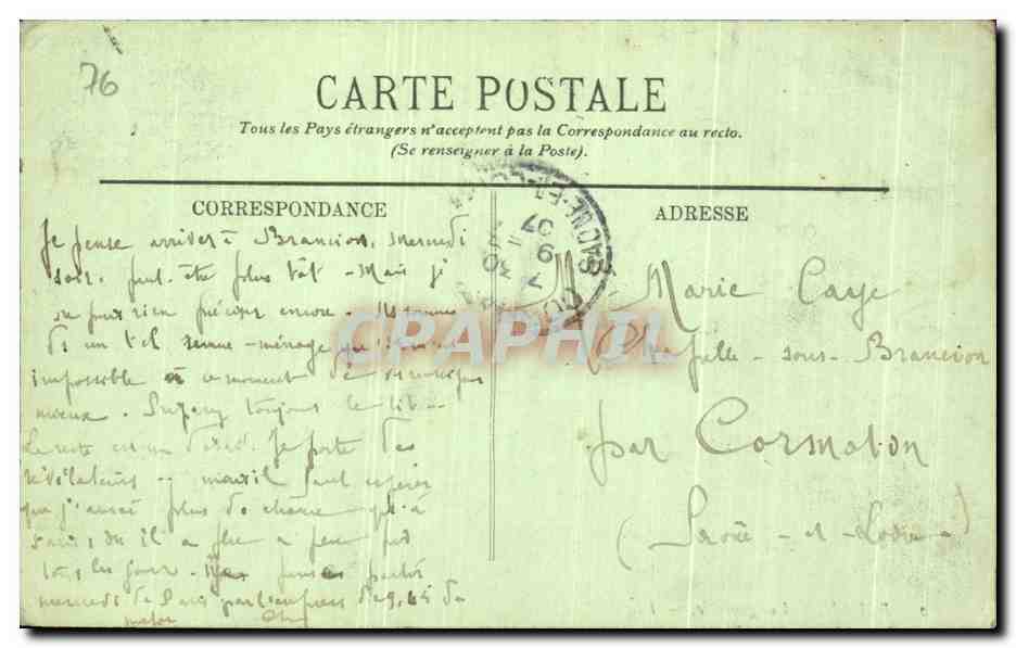 CPA Rouen Vue Generale — Verso