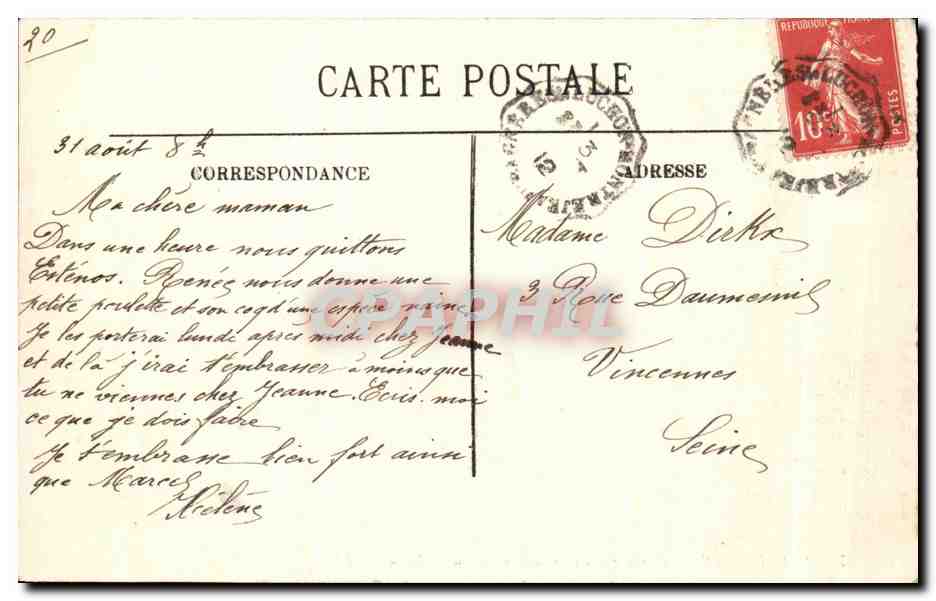 Saint-Béat — Vue sur les Carrières prise du Château — LL. — Verso